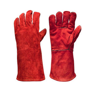 High Quality Cow Split Leather Welding Gloves Long Cowhide Genuine Leather Safety Gloves Work Protection Industrial Welding - Product Image 2