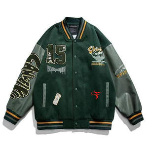 Vestes d'université personnalisées Veste de baseball Letterman à épaules tournées lâche Enduit du Pakistan Prix de fabrication compétitif - Product Image 3