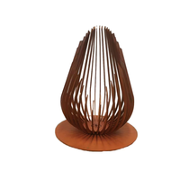 Brasero extérieur en acier Corten pour bois, avec contrôle tactile de sécurité, couleur personnalisable, pour chauffage de jardin, design durable