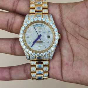 Reloj de Diamantes Moissanite Personalizado de Lujo, Estilo Hip Hop, Esqueleto, Simple, de Moda, con Movimiento MIYOTA, para Hombre y Mujer - Product Image 3