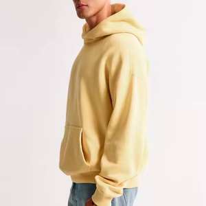 Sweat à capuche court Boxy surdimensionné personnalisé éponge française blanc Boxy en détresse délavé à l'acide plaine pull à capuche zippé pour hommes - Product Image 3