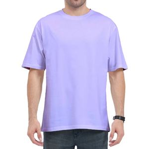 Camiseta en blanco de Color lavanda para hombre de talla grande 220 GSM 100% Camiseta de algodón camiseta de gran tamaño - Product Image 1