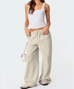 Pantalons pour femmes de haute qualité, lourds, amples, à cordon de serrage, taille élastique, couleur personnalisée - Product Image 5