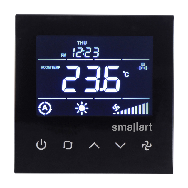 Smallart Modbus RTU 24V AC/DC HVAC Systems Thermostat T3055.31B Easy Installation Online Technical Support for Hotels Bathrooms