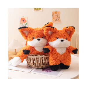 Toptan sevimli küçük kırmızı turuncu tilki peluş Plushie çocuklar yetişkinler için hayvan oyuncaklar hediyeler dolması - Product Image 1