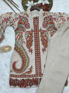 Presentamos el Próximo Conjunto de Salwar Kameez Tradicional con Estampado Digital en Relieve para Mujer - Ropa de Fiesta de Secado Rápido para Todas las Temporadas - Product Image 6