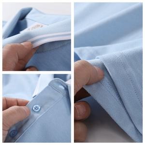 100% algodón personalizado para camisas POLO tejido transpirable absorbente de sudor alto verano uniforme de trabajo Tops - Product Image 4