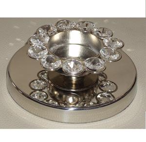 Porte-bougie votif artisanal avec finition brillante, support de bougie en cristal perlé à prix abordable - Product Image 1