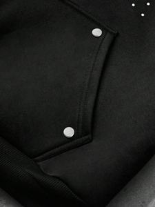 Lujo invierno Rhinestone Crop Hoodie mujeres de gran tamaño brillo cristal pulóver frente Logo Casual Street Style Outfit - Product Image 5