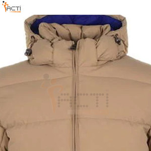 Nouvelle arrivée veste à capuche rembourrée logo personnalisé pour hommes veste d'hiver chaude à fermeture éclair pour hommes - Product Image 3