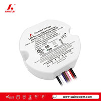 Driver LED compact et rond DMX512 15W avec variation de signal, tension CC multiple en option pour bande lumineuse RGB