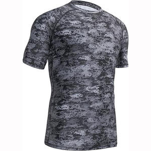 เสื้อรัดกล้ามเนื้อ MMA สำหรับผู้ชาย พิมพ์ลายโลโก้สีตามสั่งด้วยเทคนิค Sublimation คุณภาพสูง ขายส่ง แขนสั้น - Product Image 2