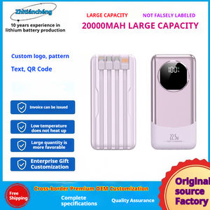 พาวเวอร์แบงค์พกพาขนาดเล็กแบบโปร่งใสสไตล์พังก์ความจุขนาดใหญ่20000 mA อินพุตแบบ Type-C - Product Image 2