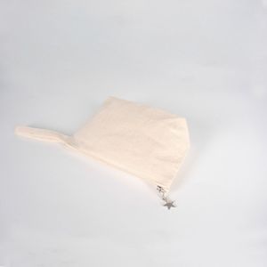 Pochette en toile de coton naturel avec sangles 9 x 5 x 2 pouces - Product Image 6
