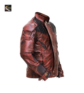 เสื้อแจ็คเก็ตนักขี่มอเตอร์ไซค์สไตล์คอสเพลย์ลายดาวสำหรับผู้ชาย ขายส่ง เสื้อโค้ทหนังเทียมสไตล์วินเทจสำหรับฮาโลวีน ขายส่ง - Product Image 2