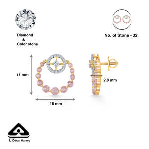 Pendientes Halo Rosette con Oro y Diamantes - Product Image 5