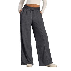 Pantalones de chándal de pierna ancha de cintura alta para mujer Pantalones de Jogger de yoga Casuales - Product Image 4