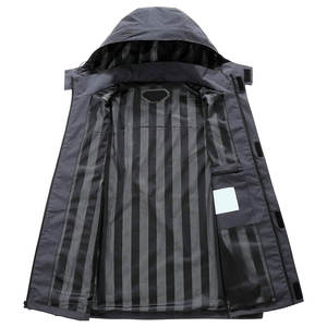 Veste coupe-vent haut de gamme pour homme, hiver, coupe slim, à capuche, col montant, personnalisable, imperméable, respirante, séchage rapide, fabricant OEM, haute qualité - Product Image 3