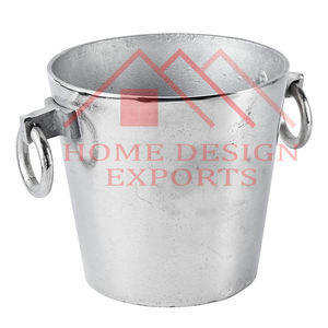 Seau à vin en argent fini, design moderne, qualité supérieure, seau à glace avec poignée, refroidisseur de bouteilles de champagne et de vin - Product Image 2