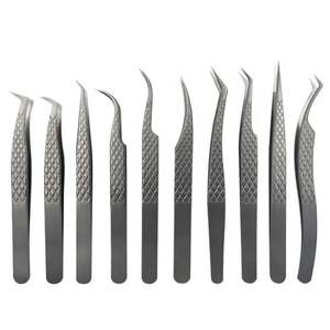 ชุดแหนบต่อขนตาคุณภาพสูง ผิวเงาแบบกระจก ปลายโค้ง ตรง และแหลม พร้อมซองหนัง PU - Product Image 6