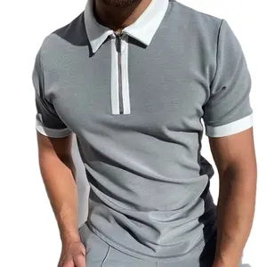 Ön fermuarlı polo t shirt süblimasyon golf gömlek özel meslek fabrika yapımı gömlek erkekler yumuşak şeyler çok renkli polo