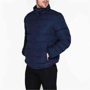 2026 High Quality Breathable Waterproof Stand Collar Front Logo Winter Puffer <b>Jacket</b> For Men - Product Image 1