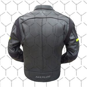Men's Slim Fit Motorcycle Biker Leather Jacket Windproof OEM Custom Fashion Motorbike Coats Wholesale Leather Clothing - Product Image 4