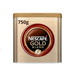 雀巢黄金混合速溶咖啡750克锡-雀巢原装中号咖啡盒颗粒750克