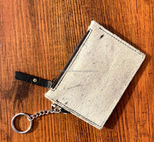 กระเป๋าใส่เหรียญหนังวัวขนสัตว์แท้มาใหม่และเคสใส่บัตรที่ใส่บัตรเครดิตน่ารักและเคสใส่เหรียญพร้อมพวงกุญแจ - Product Image 2