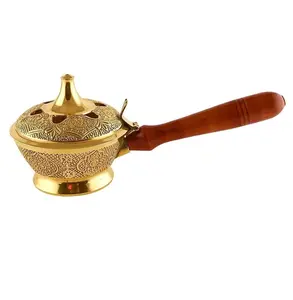 Mới Phát Hành Brass & Thép Hương Và Bakhoor Burner Chất Lượng Cao Hương Burner Với Khắc Thiết Kế Đứng Cho Top Bán