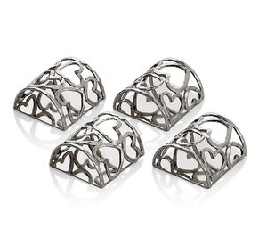 แหวนเงินสำหรับผ้าเช็ดปากสำหรับตกแต่งโต๊ะของคุณในงานปาร์ตี้งานอีเวนต์ผ้าเช็ดปากส่งออกอินเดีย - Product Image 1