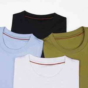 T-shirt haut de gamme en coton mercerisé à sensation rafraîchissante, 65% coton, 30% modal, 5% soie de mûrier, 180 grammes - Product Image 4