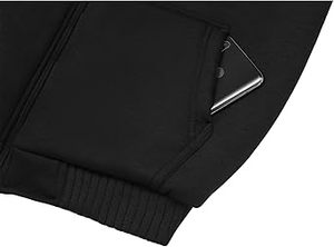 Sudaderas con capucha informales de invierno para hombre, Color sólido, 100% algodón, forro polar, ajuste Regular, secado rápido y transpirable, alta calidad - Product Image 5