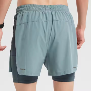 Short de gym taille haute avec logo personnalisé Fabricant de haut de coupe parfait OEM Short de course avec logo créez votre propre short de style - Product Image 2