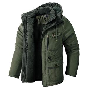 Men's Thick New Arrival Warm Winter Sheep <b>Skin</b> Jacket Wool/Polyester Polyester-Filled Waterproof Windproof Outdoor Hooded - Product Image 4