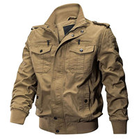 MANGOES FASHION Blouson Bomber Classique pour Homme en Cuir Véritable Hiver, Col Montant, Bouton Unique, Coupe-Vent