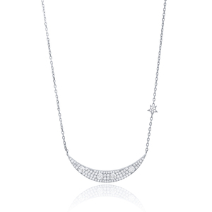 Unique Design Clear Zircon Stone <b>Long</b> Chain <b>Necklace</b> Turkish Handmade Wholesale 925 Sterling Silver Jewelry - Product Image 2