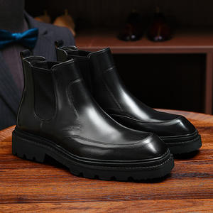 Chaussures Oxford en cuir de vachette pleine fleur avec talon amorti et design antidérapant, chaussures habillées pour hommes, chaussures en cuir - Product Image 1