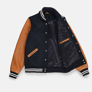 Vestes universitaires pour hommes les plus vendues en taille surdimensionnée, corps en laine avec manches en cuir et patch en chenille, vêtements d'hiver, vestes pour garçons d'université - Product Image 2