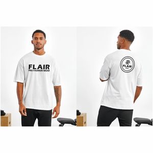 เสื้อยืดโอเวอร์ไซส์แบบไล่สีสำหรับ2025เสื้อยืดผ้าฝ้ายพิมพ์ลายหน้าจอแบบกำหนดเองเสื้อยืดโอเวอร์ไซส์สีเทาใส่ได้ทั้งชายและหญิง - Product Image 3