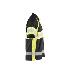 Camiseta de Trabajo de Alta Visibilidad para Hombre, con Patrón a Cuadros, Tejido Transpirable, Manga Corta, Reflectante - Product Image 4