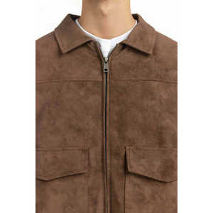 Chaqueta Casual Reversible con Cuello Alto y Cremallera, Acolchada e Impermeable, para Otoño/Primavera, Modelo MN-JKT-WS25-104, Corte Regular - Product Image 4