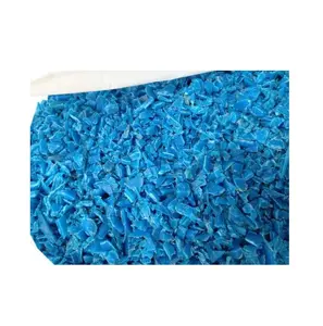 Regrind HDPE Blue Drum Flakes China Leading Factory Plastic Raw Material