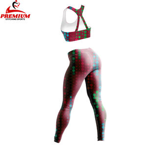 Sujetador de Yoga ajustado con estampado de sublimación Tie Dye para correr, gimnasio, conjuntos de Yoga, entrenamiento de cintura alta, conjunto de Fitness para gimnasio para mujer, mallas personalizadas - Product Image 2
