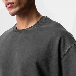 Venta al por mayor logotipo personalizado de los hombres lavado ácido camiseta Casual Wear manga corta 100% algodón tela peinada - Product Image 5