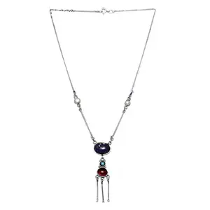 Collar con Colgante de Plata 925 con Piedras Preciosas para Mujer, Joyería de Moda con Dijes de Primera Calidad - Product Image 1