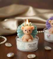 Bougie parfumée de luxe en verre en forme de fleur Teddy, prix fabricant, étiquette personnalisée, cadeau d'anniversaire mignon, boîte personnalisée