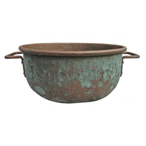 Hot Sale Latest Metal Iron Galvanized Outdoor Garden Decoration <b>Large</b> Round Shape Bucket Planters With Handle Made in India . - Product Image 5