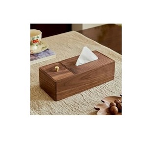 Caja de pañuelos de madera tallada a mano elegante de primera calidad para decoración del hogar y accesorios de oficina - Product Image 3