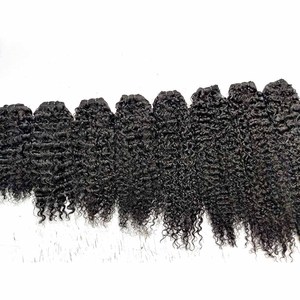 Extensiones de Cabello Natural Remy de la Mejor Calidad, Textura Rizada, Grado Superior, 100% de un Solo Donante, Crudo Sin Procesar, Trama a Máquina - Product Image 4